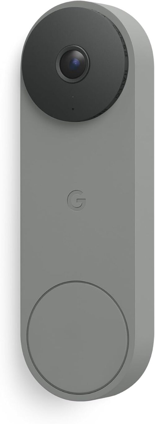 Google Nest Doorbell (Wired, 3rd Gen) — 2K Video with Gemini AI, Live View, Night Vision, 2-Way Audio, Google Home — 2025 Model (Hazel)